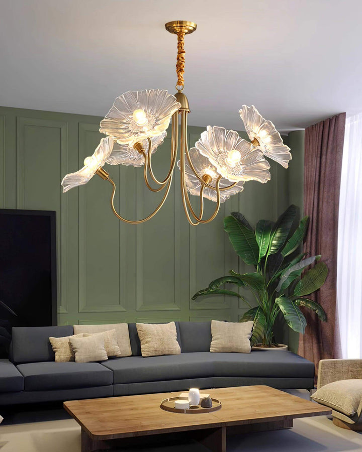 Glasblomsterkrone moderne lampe