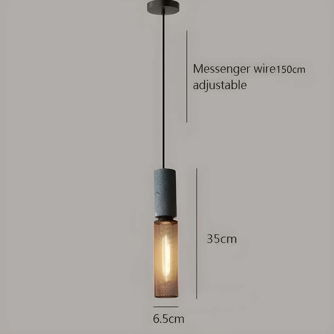 Moderne loft pendellampe - Beton & metal design