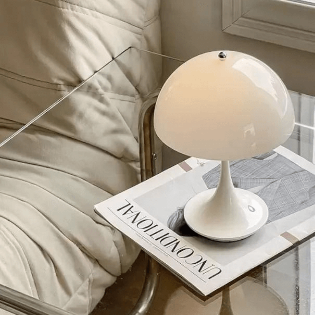Moderne bordlampe med dæmpningsfunktion