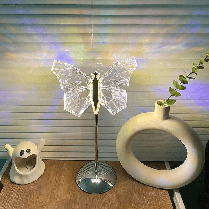 Sommerfugle bordlampe i krystal