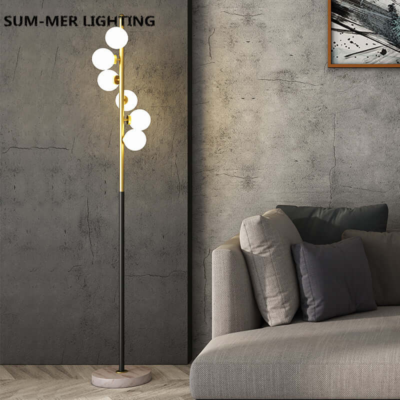 Moderne Glas Gulvlampe - Minimalistisk og Stilfuld