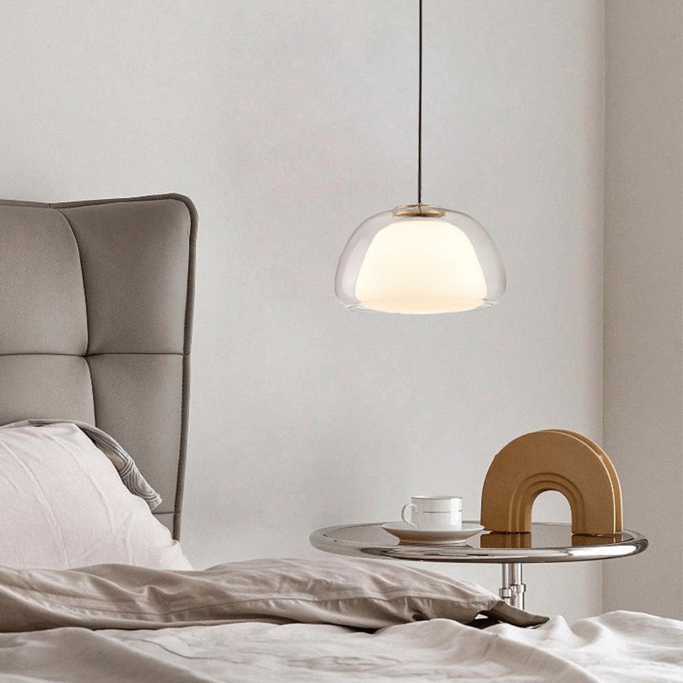 Moderne mælkeglas pendel - Stilfuld lampe til hjemmet
