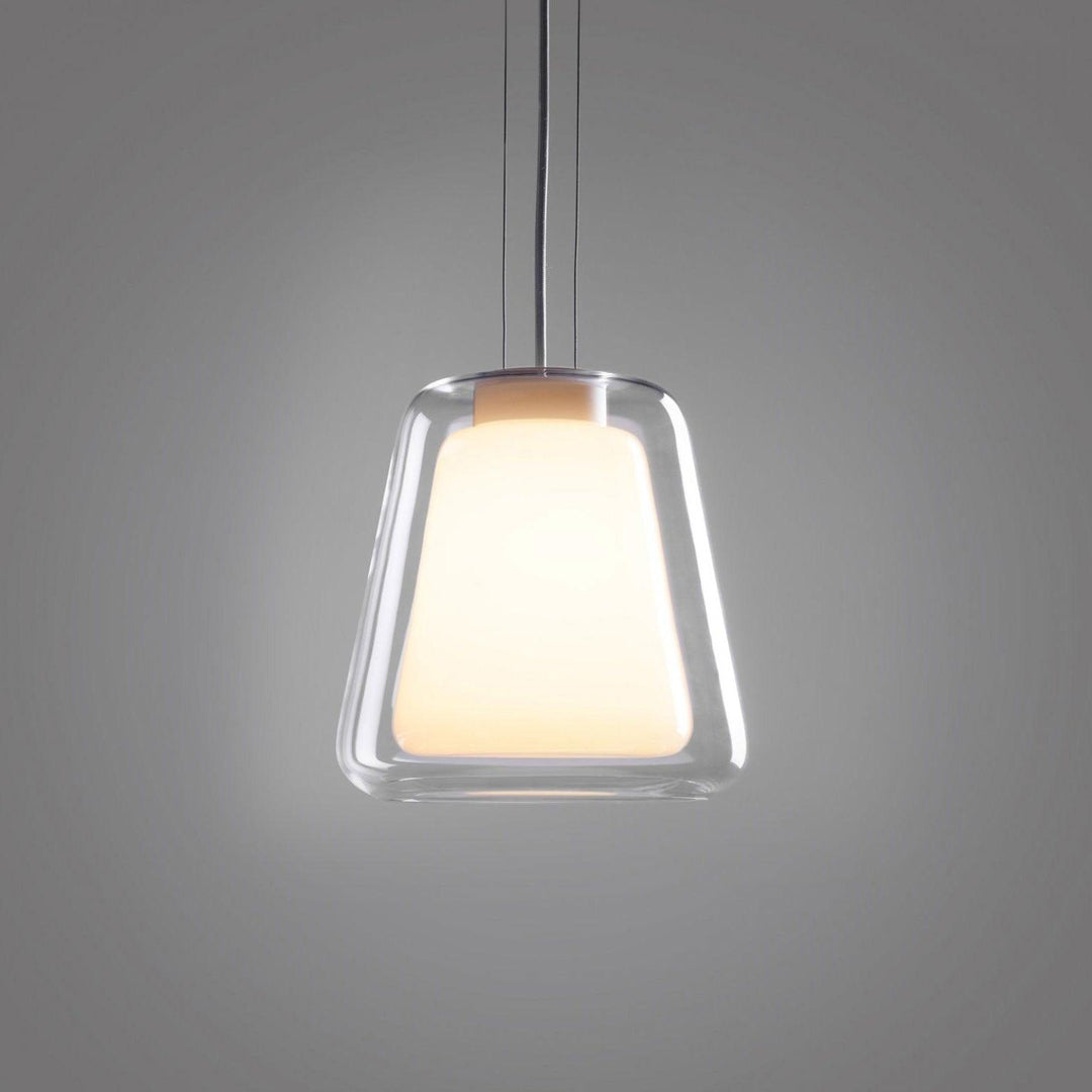 Moderne Pendel Lampe - Guld og Gennemsigtig