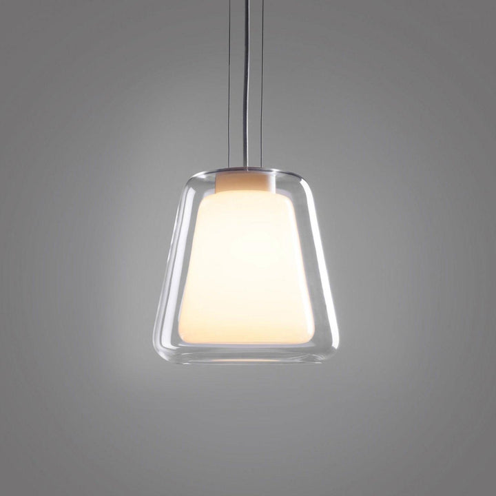 Moderne Pendel Lampe - Guld og Gennemsigtig