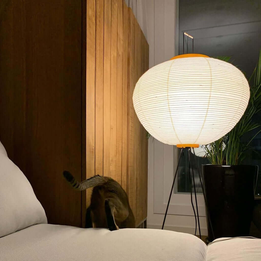 Lampadaire En Papier De Riz