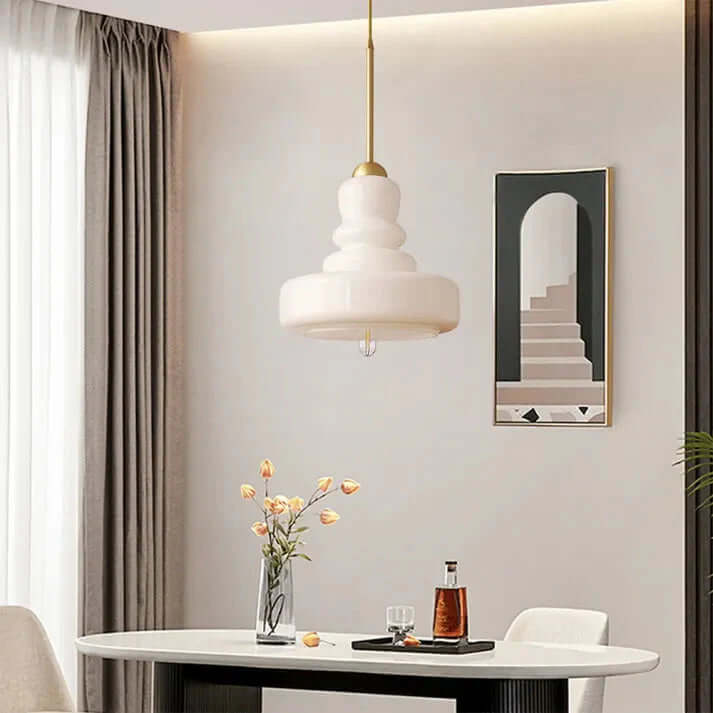 Bauhaus-stil pendellampe af glas