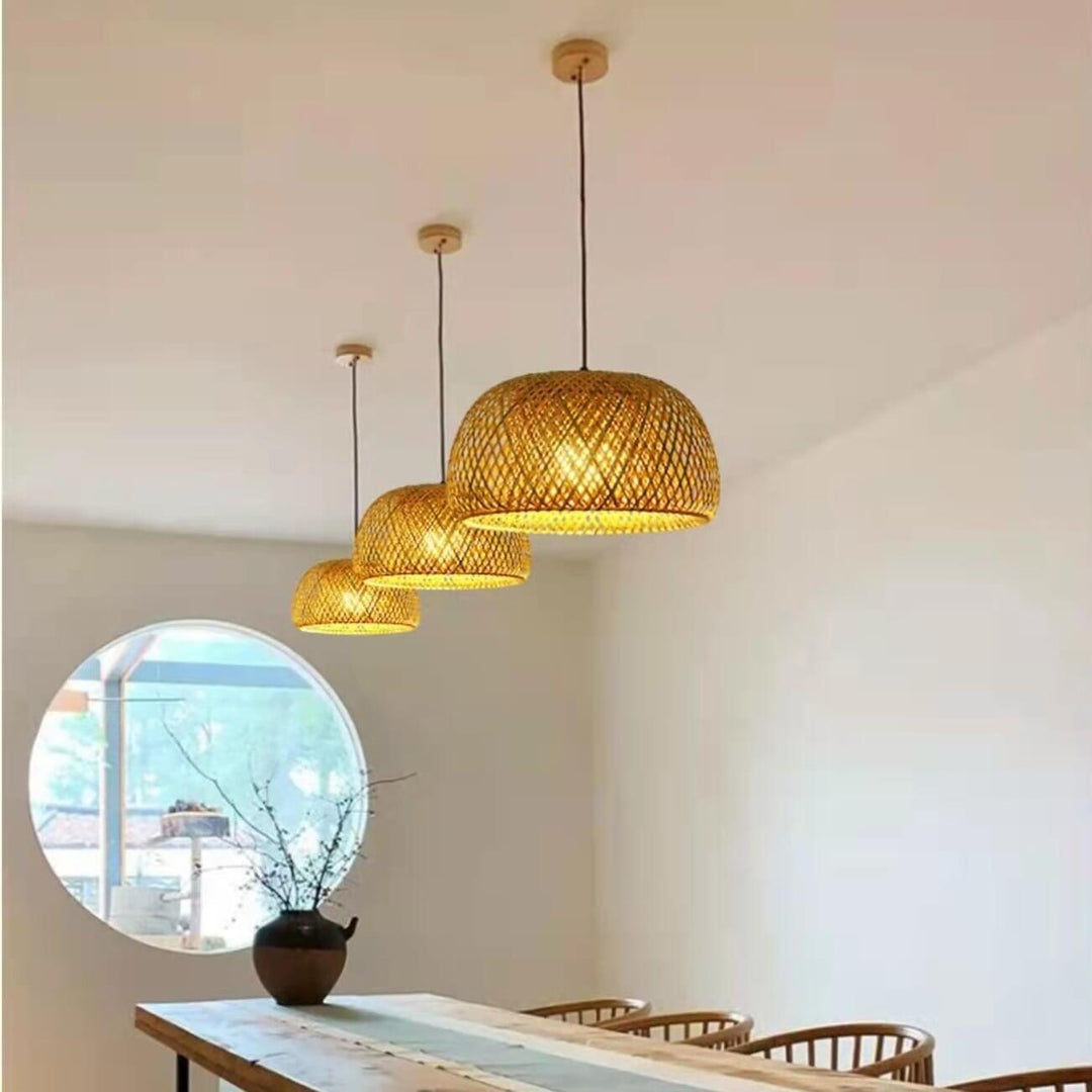 Bambus pendel lampe