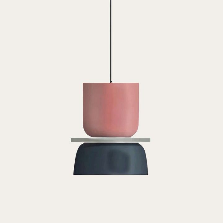 Moderne Loftlampe i Farveblokke
