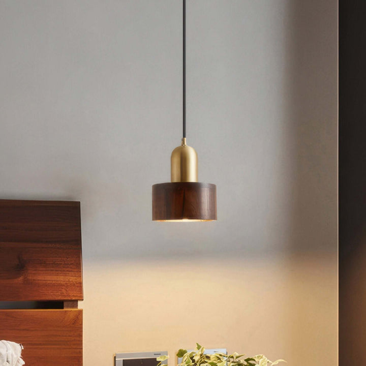 Moderne cylindrisk pendel lampe i japansk stil