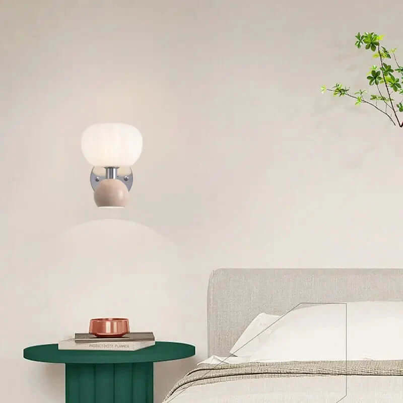 Moderne creme-farvet LED-væglampe