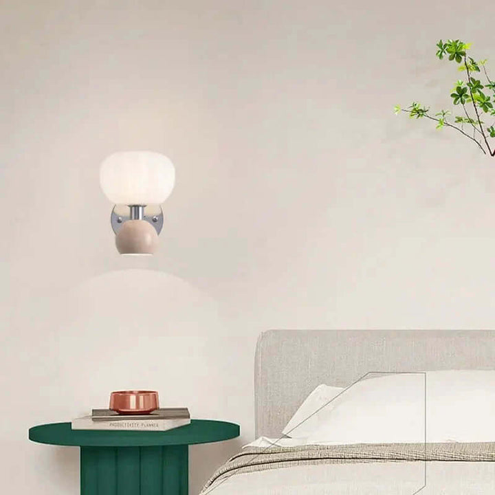 Moderne creme-farvet LED-væglampe