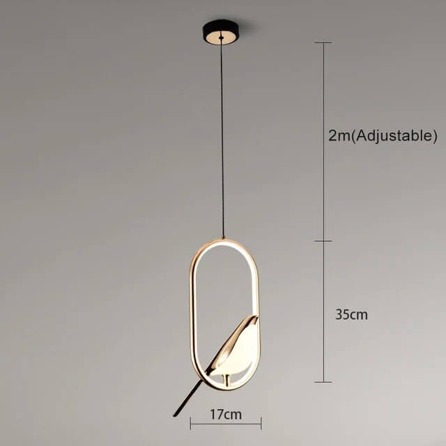 Elegant Fugl Mønster Pendellampe