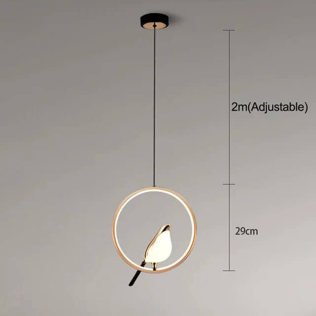 Elegant Fugl Mønster Pendellampe