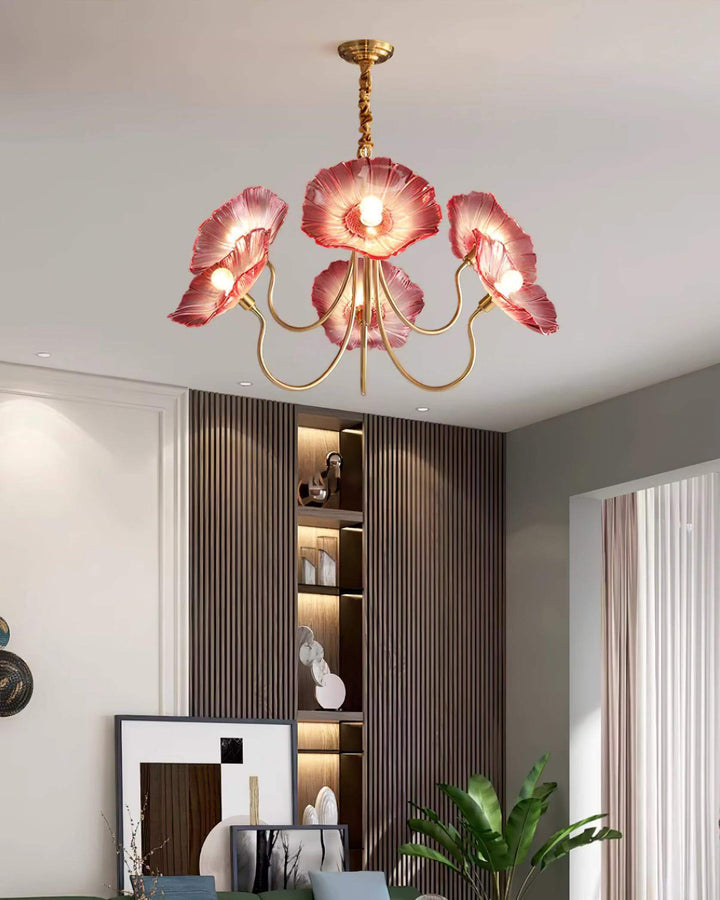 Glasblomsterkrone moderne lampe