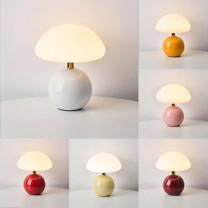 Keramisk svampe bordlampe interiør tilbehør