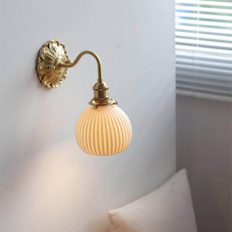 Keramik Messing Væg Lampe
