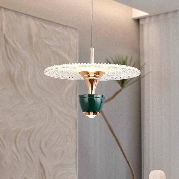 Moderne LED-vedhængslampe i diskform