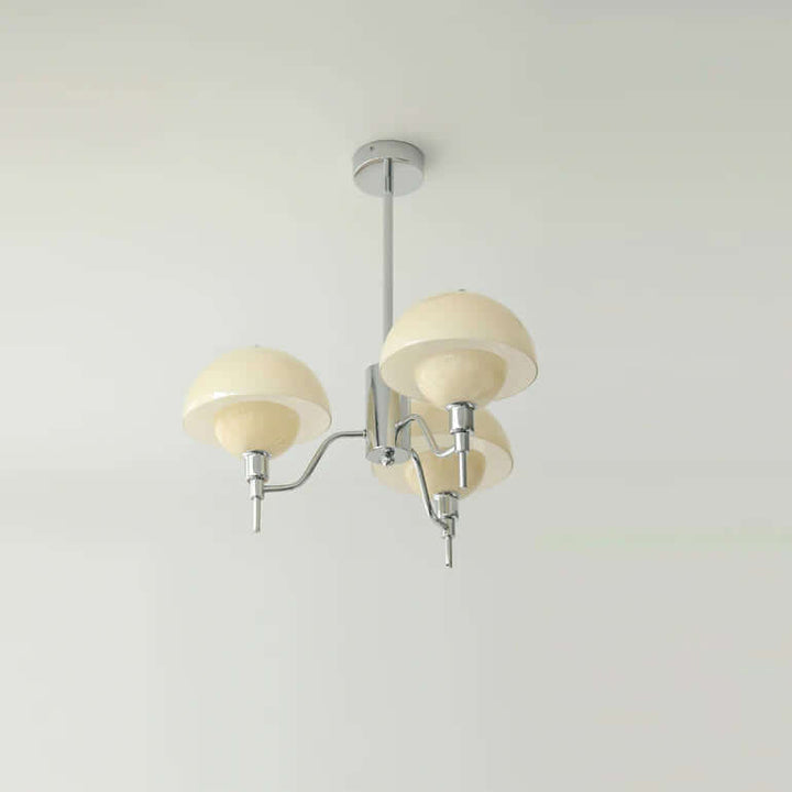 Fransk Boble Loftslampe Krom Hvid
