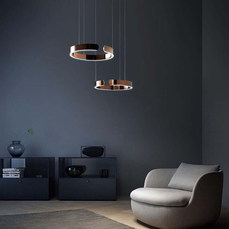 Moderne LED-cirkel loftlampe - stilfuld belysning til hjemmet