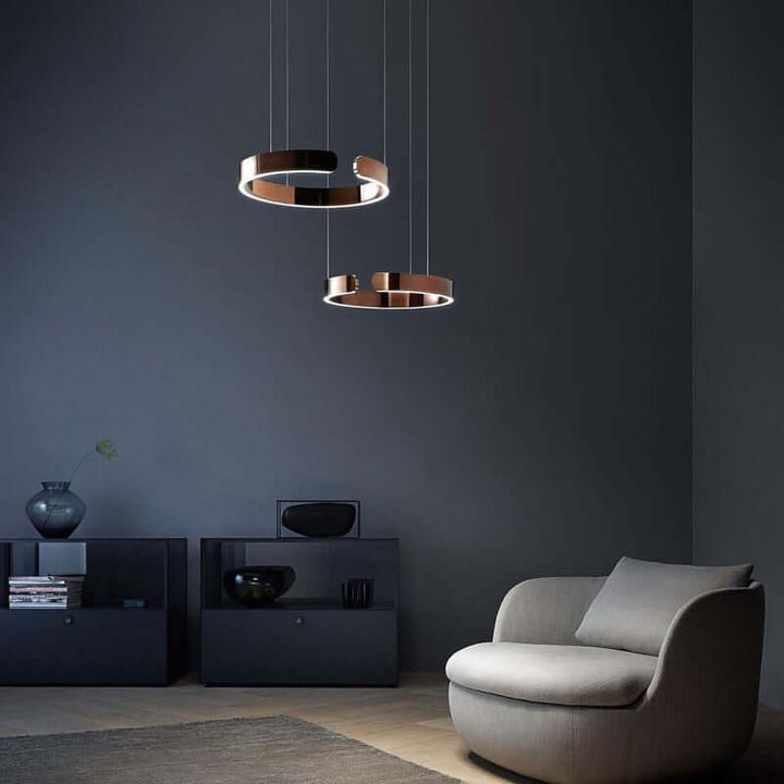 Moderne LED-cirkel loftlampe - stilfuld belysning til hjemmet