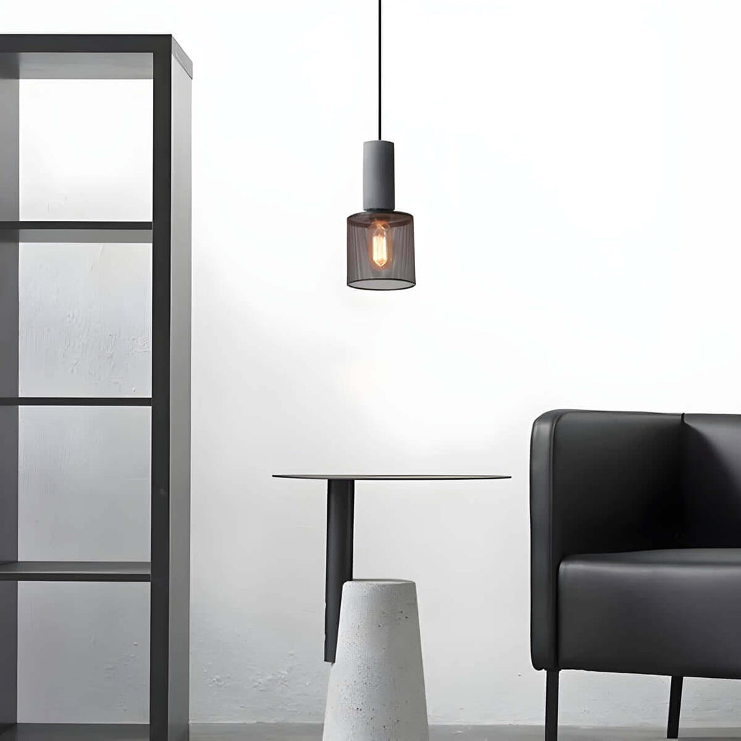 Moderne loft pendellampe - Beton & metal design