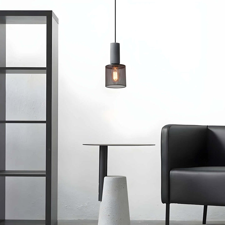 Moderne loft pendellampe - Beton & metal design