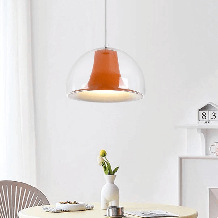 Moderne halvcirkel pendel med glaskuppel