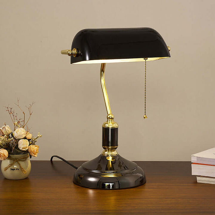 Elegant Glas Bordlampe i Europæisk Stil