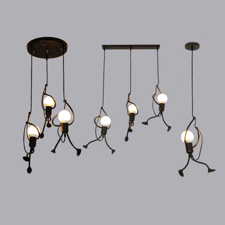 Retro pendel lampe, geometrisk lampe, indretningslys