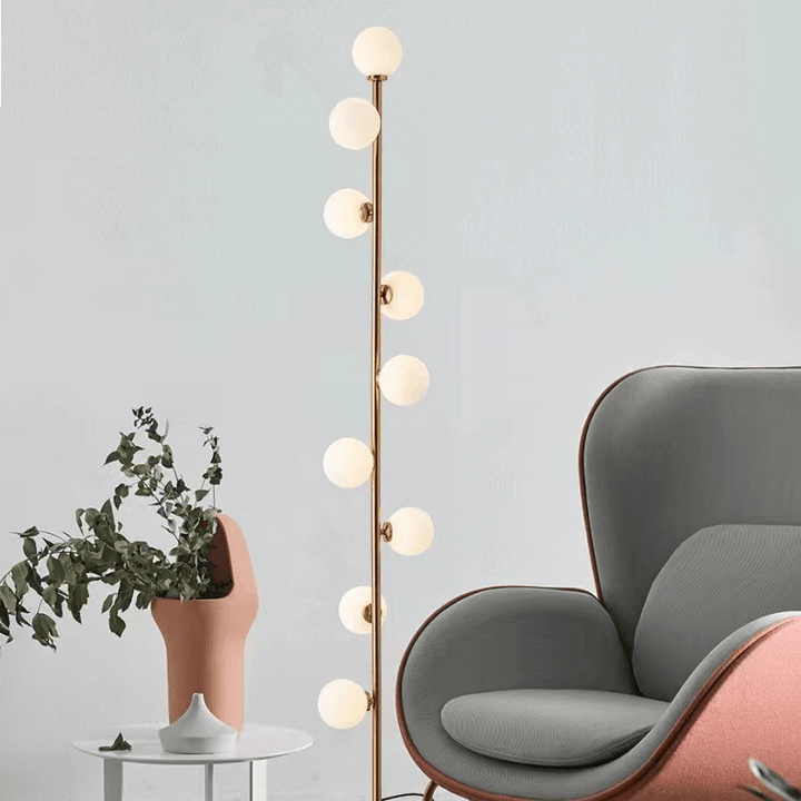 Moderne Glas Gulvlampe - Minimalistisk og Stilfuld
