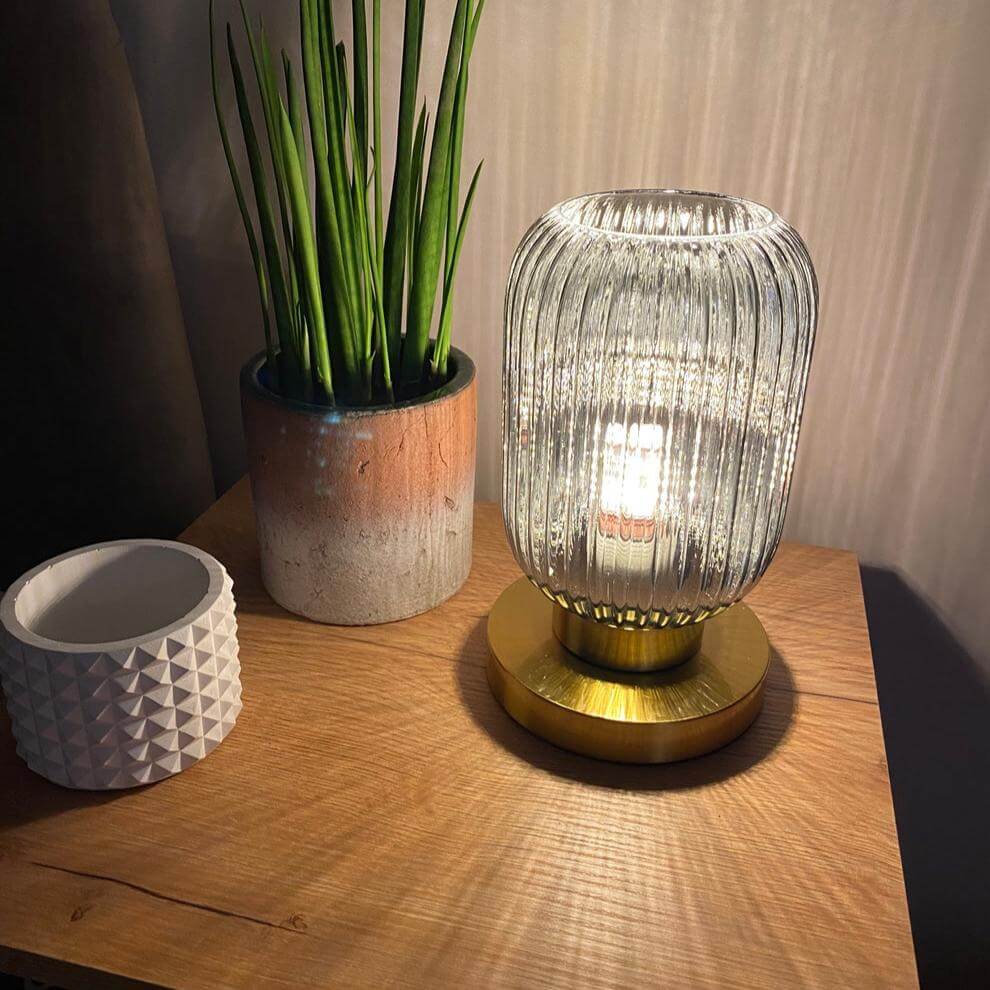 Moderne bordlampe rav stil A