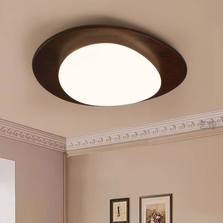 Moderne træ loftlampe med åremønster
