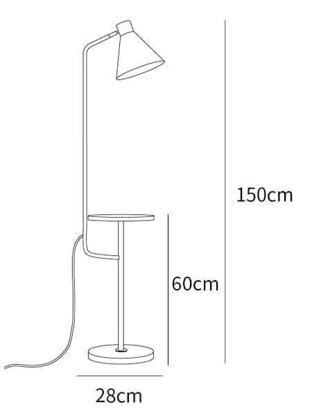 Moderne Gulvlampe med Bord