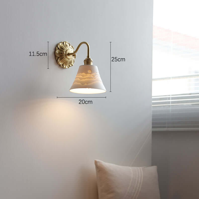 Keramik Messing Væg Lampe
