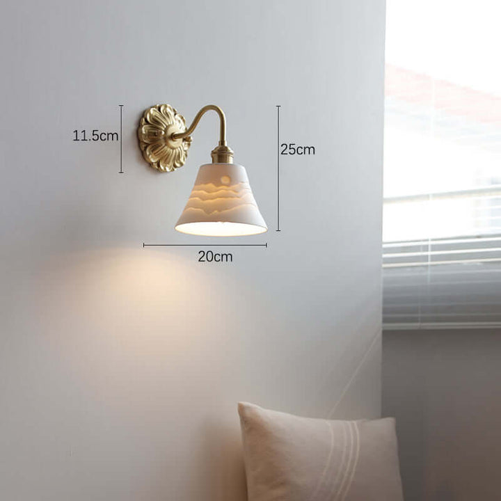 Keramik Messing Væg Lampe