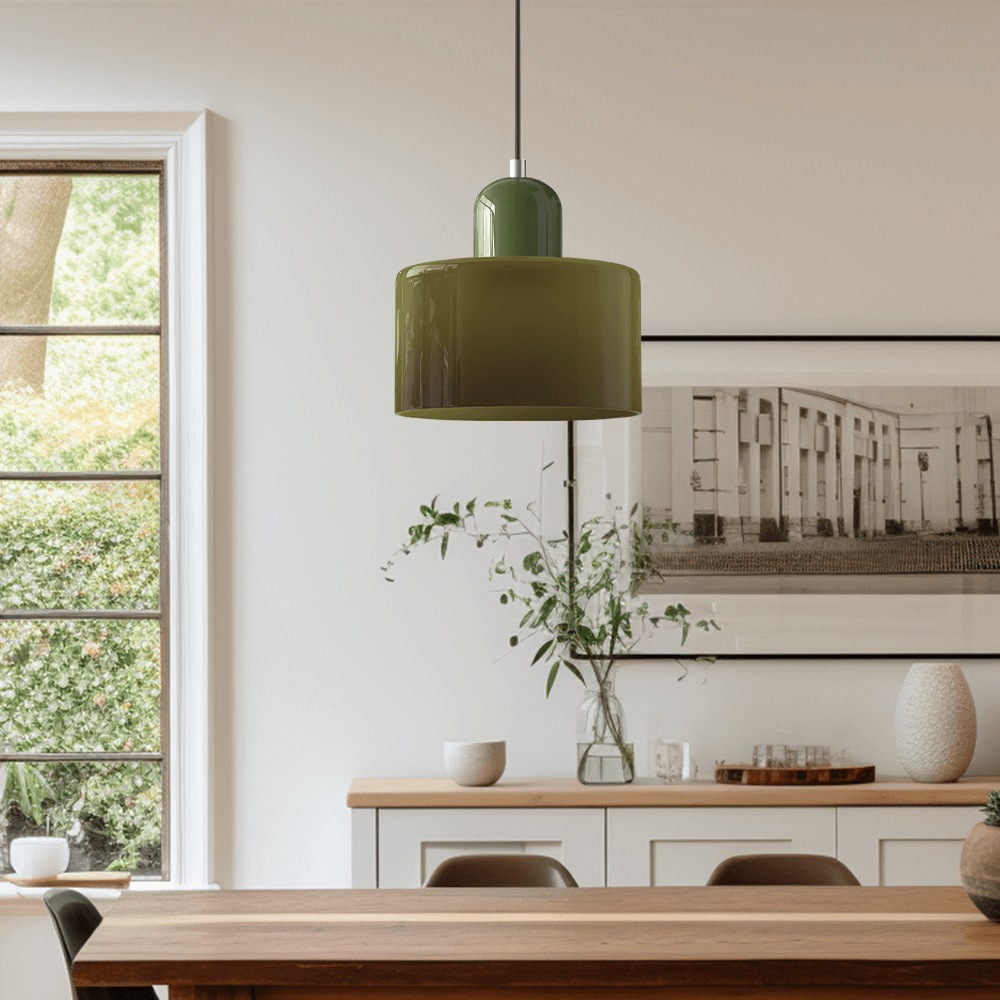 Moderni lasinen Bauhaus-tyylinen riippuvalaisin