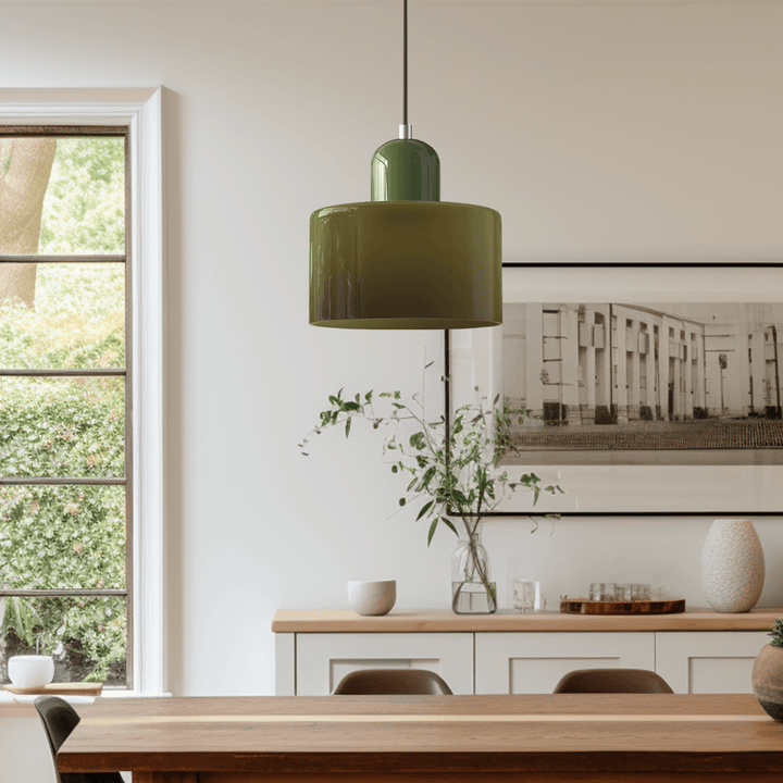 Moderni lasinen Bauhaus-tyylinen riippuvalaisin