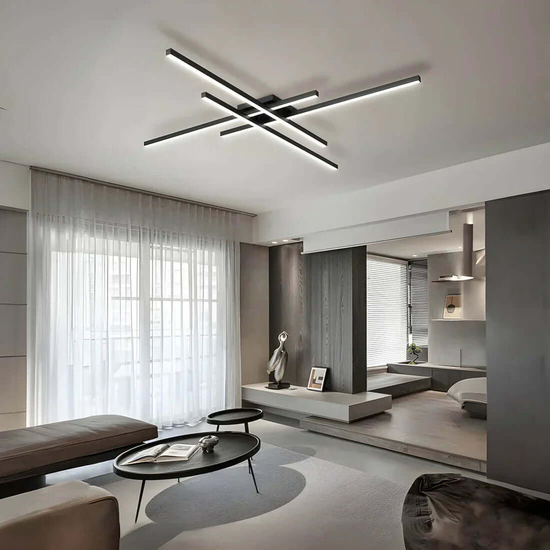 Moderne LED loftlampe i sort