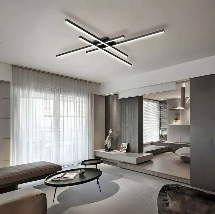 Moderne LED loftlampe i sort