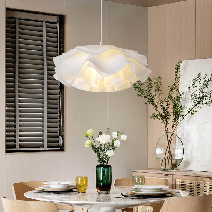 Hvid blomster loftslampe