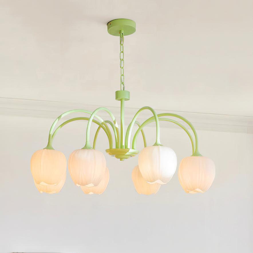 Unik loftlampe til stuen, matcha-stil