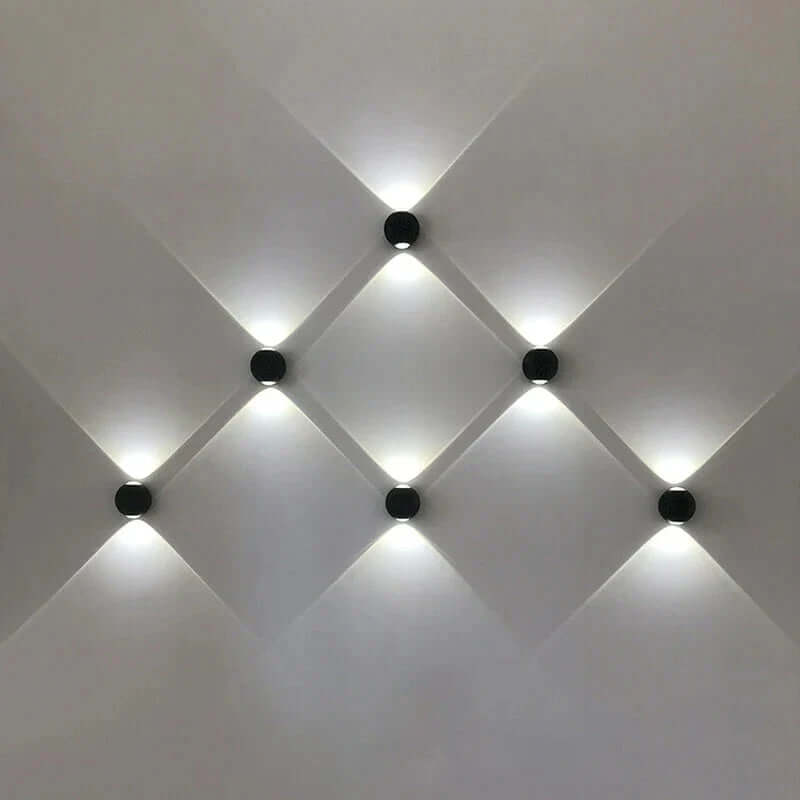 Moderne kugleformet aluminiumsvæglampe