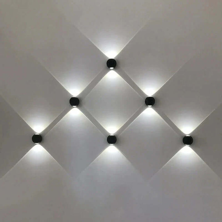 Moderne kugleformet aluminiumsvæglampe
