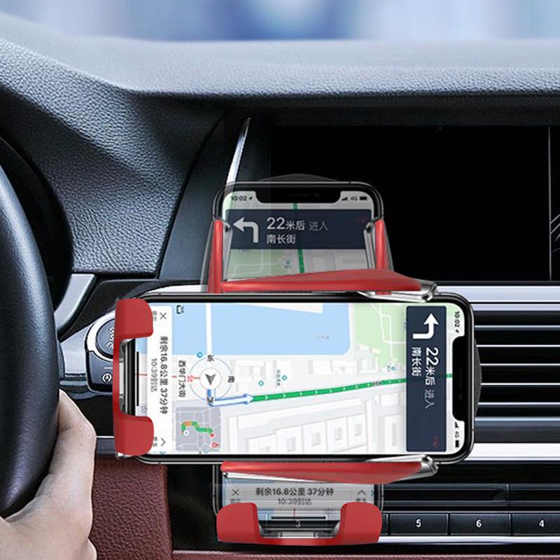 "15W langaton Qi-autolaturi, monivärinen, tyylikäs muotoilu, kiinnitys tuuletusaukkoon, nopea matkapuhelimen lataus autoiluun