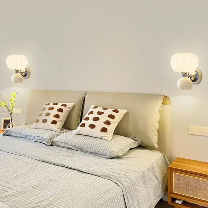 Moderne creme-farvet LED-væglampe