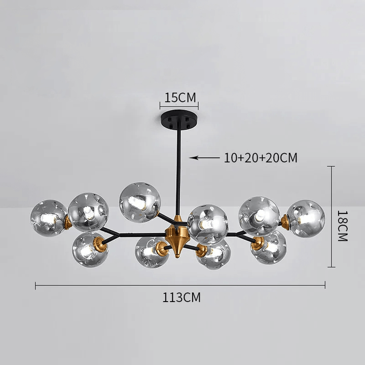 Moderne Glaslampestage med LED - Loftlampe