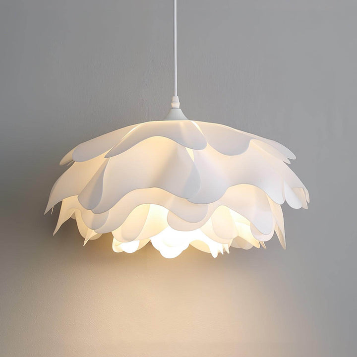 Hvid blomster loftslampe