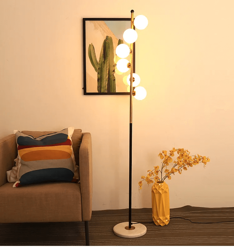 Moderne Glas Gulvlampe - Minimalistisk og Stilfuld
