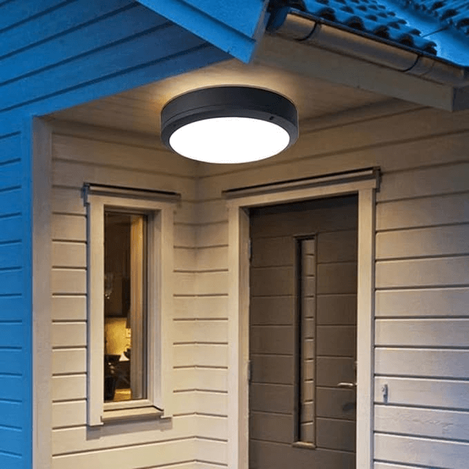 Udendørs LED-loftslampe, vandtæt aluminium