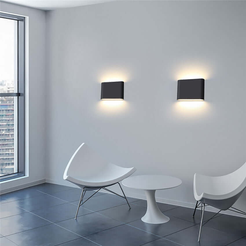 Moderni LED-ulkoseinävalaisin, vesitiivis, ylös-alas-valaistus